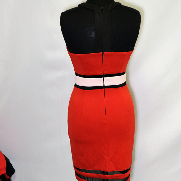 GUESS Striped Open back Sheath Dress Like New Sz Small 4-6 Wmn - Picture 3 of 8